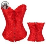 Corset Renforcé: Look Chic Et élégant! - Rouge / Xs