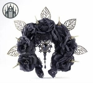 Couronne Gothique Florale Pour Une Reine Gothique - Noir