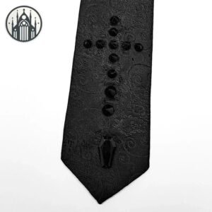 Cravate Gothique Punk Jacquard — Univers Gothique