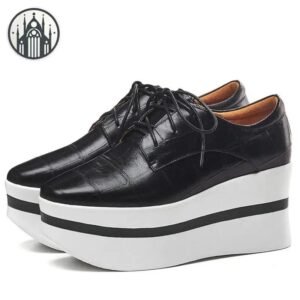 Chaussures Gothiques Cuir Plateforme — Univers Gothique