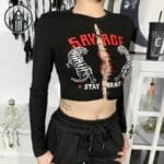 Crop Top Gothique De Haute Qualité