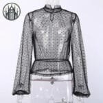 Crop Top Gothique En Spandex Polyester & Coton - Confort Ultime Et Livraison Gratuite!