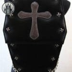 Cuir Synthétique Noir Style Emo Punk Fem