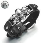 cuir vegan metal alliage inoxydable goth punkgetstyle engage 26cm 876 Cuir Végan Métal Alliage Inoxydable Goth Punkgetstyle Engagé! - 26cm
