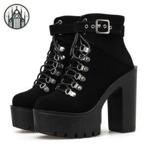 Bottes Gothiques Rock Fermeture Éclair — Univers Gothique