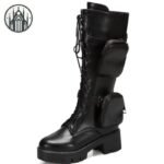 Bottes Gothiques Fermeture Éclair Cuir — Univers Gothique