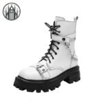 Bottines Gothiques Cuir Talon Bas — Univers Gothique (vue 3)