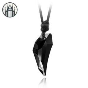 Collier Gothique Dent Loup Cristal Cuivre — Univers Gothique