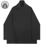 Pull Gothique Col Roulé Noir — Univers Gothique