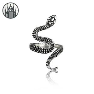 Bague Gothique Serpent Ajustable — Univers Gothique