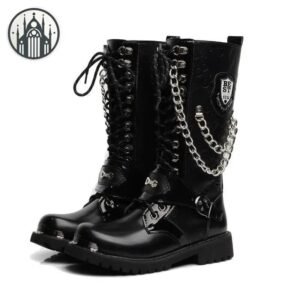 Bottes Gothiques Semelle Plate Style — Univers Gothique