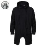 Sweat Gothique Mi-Long Noir Fermeture — Univers Gothique
