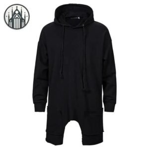 Sweat Gothique Mi-Long Noir Fermeture — Univers Gothique