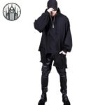 Sweat Gothique Mi-Long Noir Fermeture — Univers Gothique (vue 4)