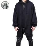 Sweat Gothique Mi-Long Noir Fermeture — Univers Gothique (vue 6)