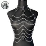 Harnais Gothique Cuir Chaînes — Univers Gothique