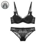 Dentelle Sexy: Sous-vêtement Gothique En Broderie Florale - 70a