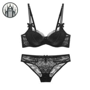 Dentelle Sexy: Sous-vêtement Gothique En Broderie Florale - 70a