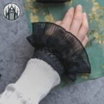 Gants Gothiques Organza Volants Noirs — Univers Gothique