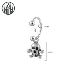 Boucle d’oreille Gothique Punk Crâne — Univers Gothique