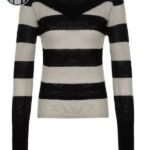 Haut Gothique Rayé Coton Polyester