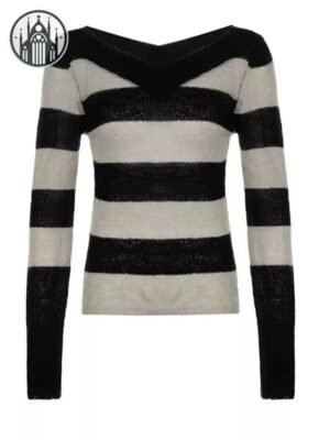 Haut Gothique Rayé Coton Polyester — Univers Gothique