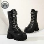 élégants Talons En Cuir Végan Pour Marcher Confortablement