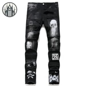 Pantalon Gothique Denim Biker Homme — Univers Gothique