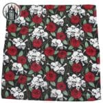 Foulard Gothique Skull And Roses: Enveloppez-vous Dans L’éclat Sombre!