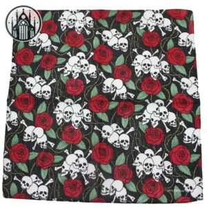 Accessoire Gothique Foulard Skull Roses — Univers Gothique