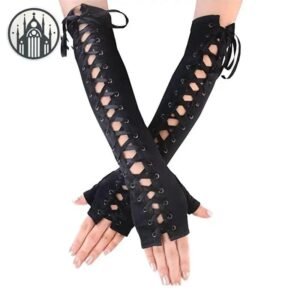 Gants Gothiques Lacet Noir — Univers Gothique