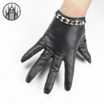 Gants Gothiques Cuir PU Rivets — Univers Gothique (vue 2)