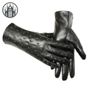 Gants Gothiques Cuir Doublé Rebel — Univers Gothique