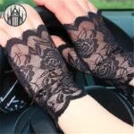 Gants Gothiques Floral Demi-Doigts — Univers Gothique (vue 3)