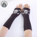 Gants Gothiques: Chaîne Et Rivet - Livraison Gratuite! - Gris Foncé