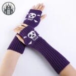 Gants Gothiques: Chaîne Et Rivet - Livraison Gratuite! - Violet