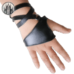 Gants Gothiques Cuir Synthétique Dorés — Univers Gothique (vue 3)