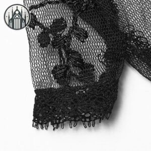 Gants Gothiques Dentelle Maille Brodée — Univers Gothique