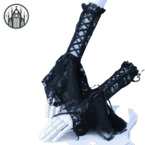 Gants Gothiques Dentelle Florale Polyester — Univers Gothique