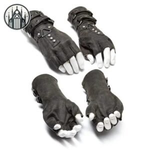 Gants Gothiques Steampunk Cuir Clous — Univers Gothique