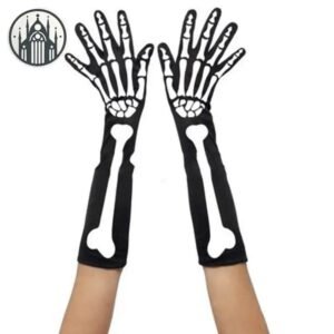 Gants Gothiques Squelette Polyester — Univers Gothique
