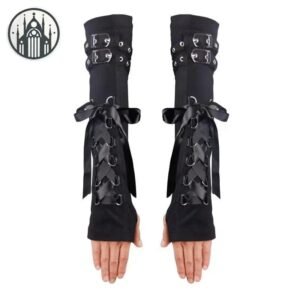 Gants Gothiques Coton Long Noir — Univers Gothique