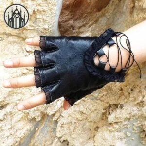 Gants Gothiques Cuir Dentelle — Univers Gothique