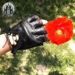 Gants Gothiques Cuir Dentelle — Univers Gothique (vue 2)