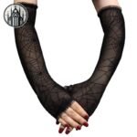 Gants Gothiques Toile Araignée Nylon — Univers Gothique (vue 4)