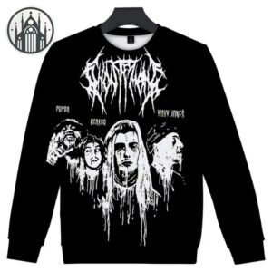 Sweat Gothique Ghostmane Noir Polyester — Univers Gothique
