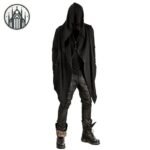 Cardigan Gothique Noir Polyester Long — Univers Gothique (vue 3)