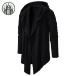 Cardigan Gothique Noir Polyester Long — Univers Gothique (vue 2)