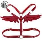 Gothique Cuir: Lingerie Femme Diable-esque - Rouge