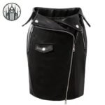 Jupe Gothique Coton Cuir Détachable — Univers Gothique